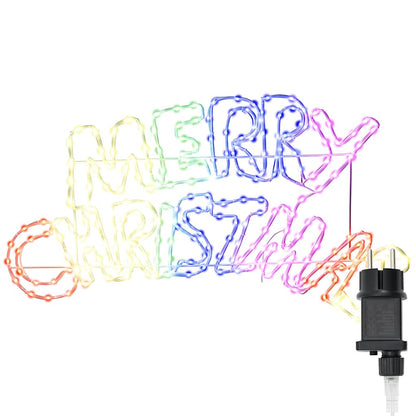 Kerstbord Met 240 Led Multikleur 100 X 50 Cm Pvc