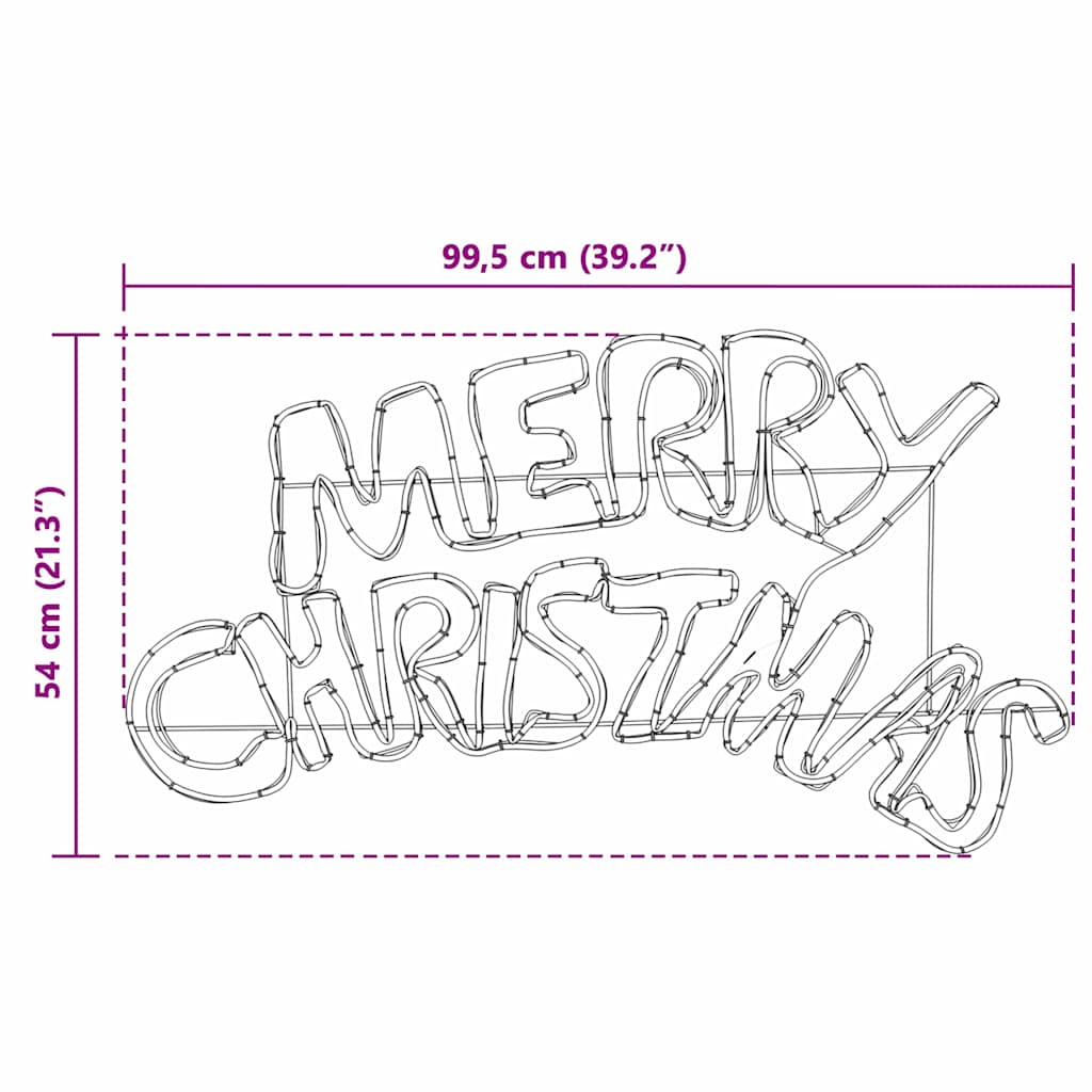 Kerstbord Met 240 Led Multikleur 100 X 50 Cm Pvc