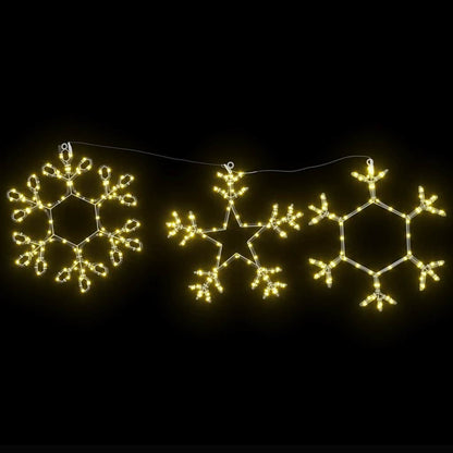 Kerstsneeuwvlok Met 252 Led Warmwit 45 X 38 Cm Pvc