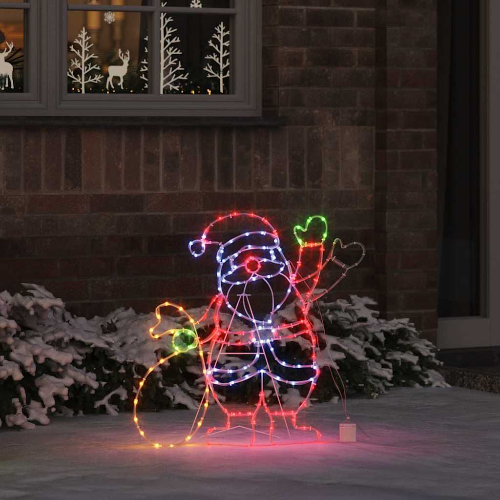 Kerstman Licht Met 168 Led Multikleur 58.5 X 60 X 1.3 Cm Ijzer