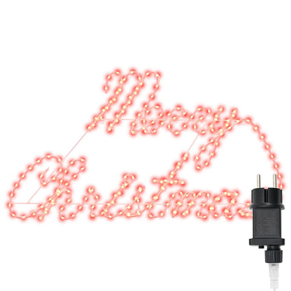 Kerstbord Met 216 Led Rood 99 X 55 X 13 Cm Ijzer