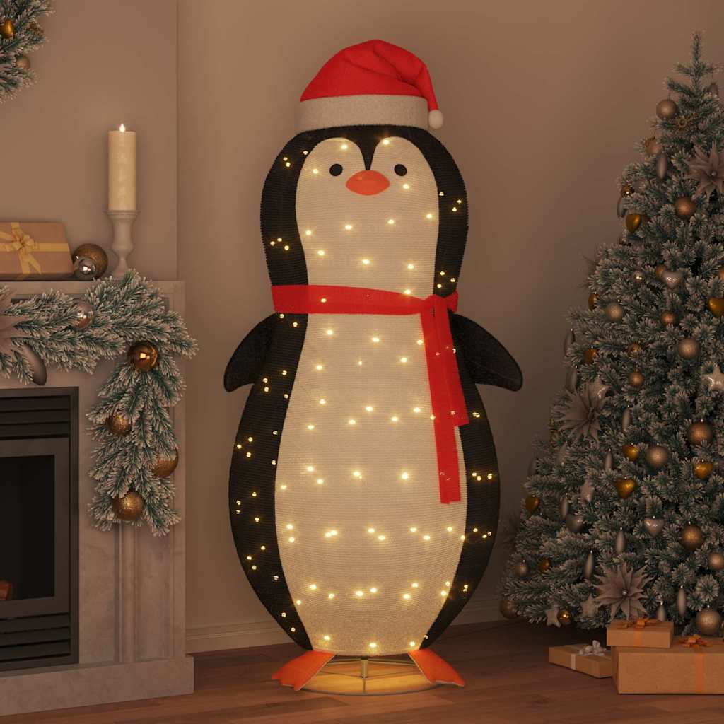 Sneeuw Pinguïn Figuur Warmwit 78 X 88 X 180 Cm Stof