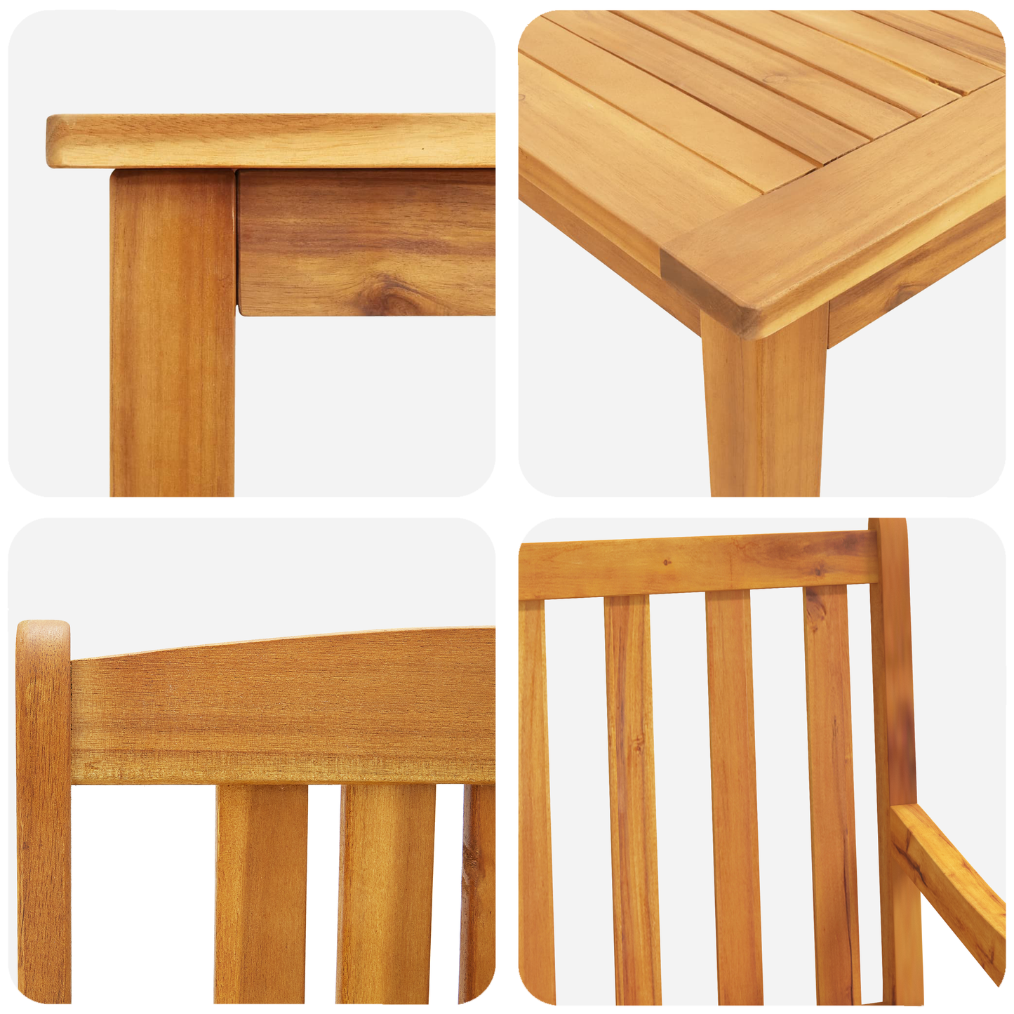 3-Delige Tuinset - Massief Acaciahout