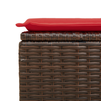 Tuinkruk Met Kussen 55X55X37 Cm Poly Rattan