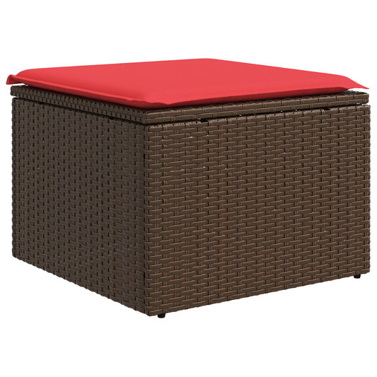 Tuinkruk Met Kussen 55X55X37 Cm Poly Rattan