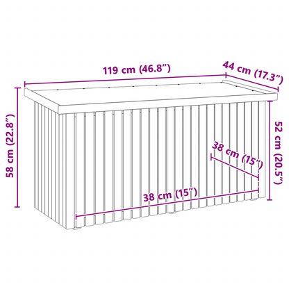 Opbergdoos 119X44X58,5 Cm Behandeld Grenenhout